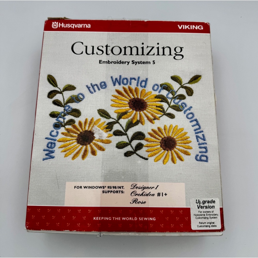 Husqvarna Viking Customizing Embroidery System 5 Upgrade WITH Parallel Dongle